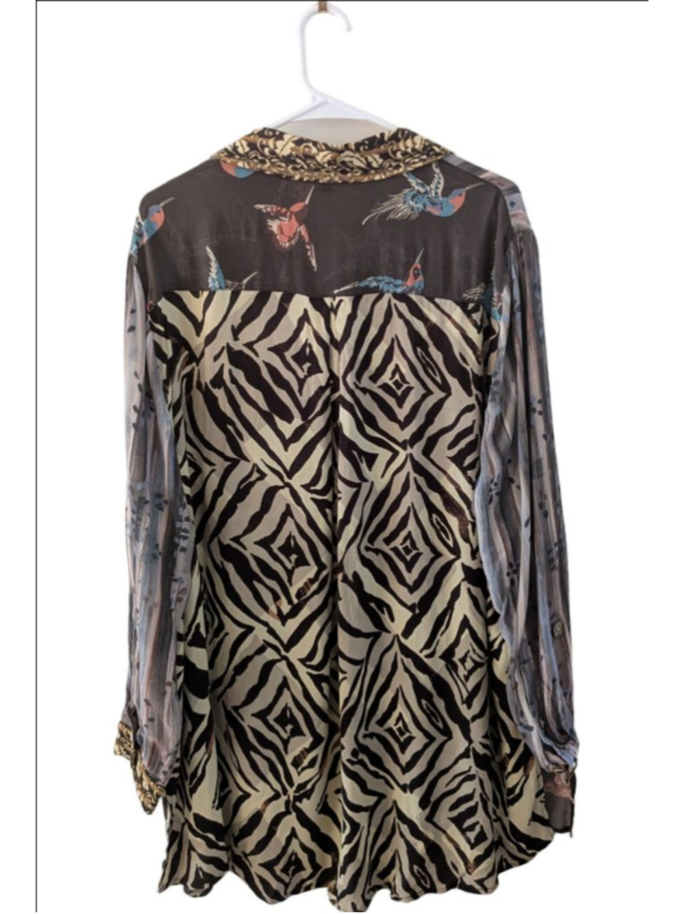 John Mark Boho Patchwork Tunic Blouse 1X Artsy Oversized Top EUC - Picture 4 of 7